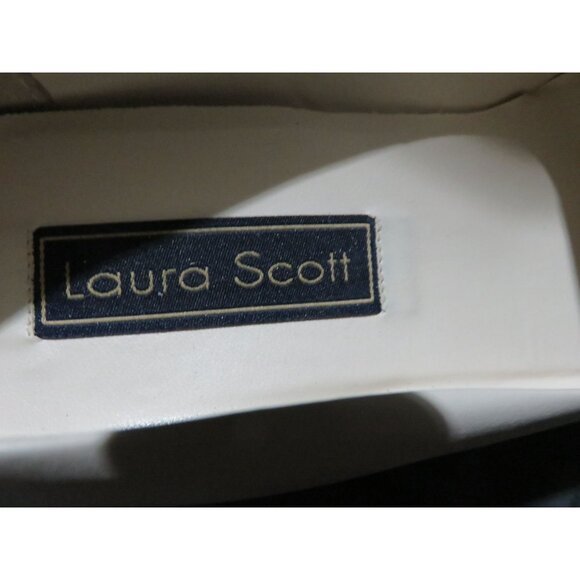 Laura Scott Dreamer Brazilian leather low block heel pumps size 9.5 - Picture 9 of 10